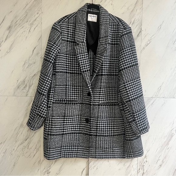 Old Navy Soft Brushed Oversized Plaid Checkered Blazer SZ XXL - Picture 2 of 9